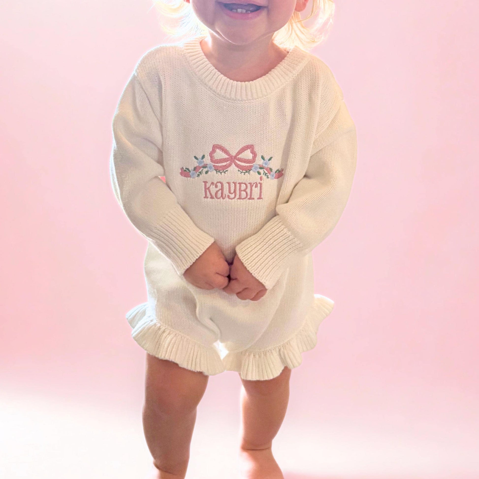 Custom Embroidered Name Shirt Personalized Sweater Baby Name Announcement Newborn Girl Gift Idea Baby Shower Present Keepsake Hospital Gift