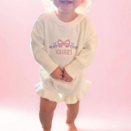 Custom Embroidered Name Shirt Personalized Sweater Baby Name Announcement Newborn Girl Gift Idea Baby Shower Present Keepsake Hospital Gift