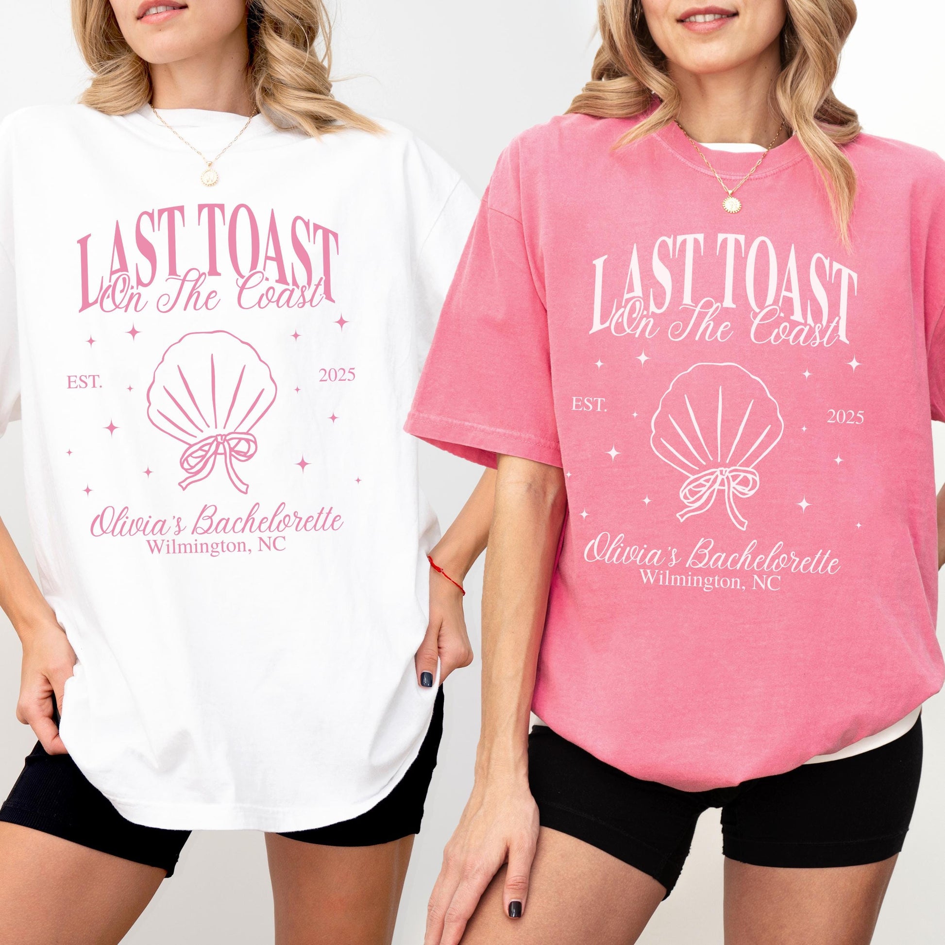 Personalized Coastal Bachelorette Party Shirt Last Toast On The Coast Custom Tee Comfort Colors Bridesmaid Matching T Shirt Idea For Bach