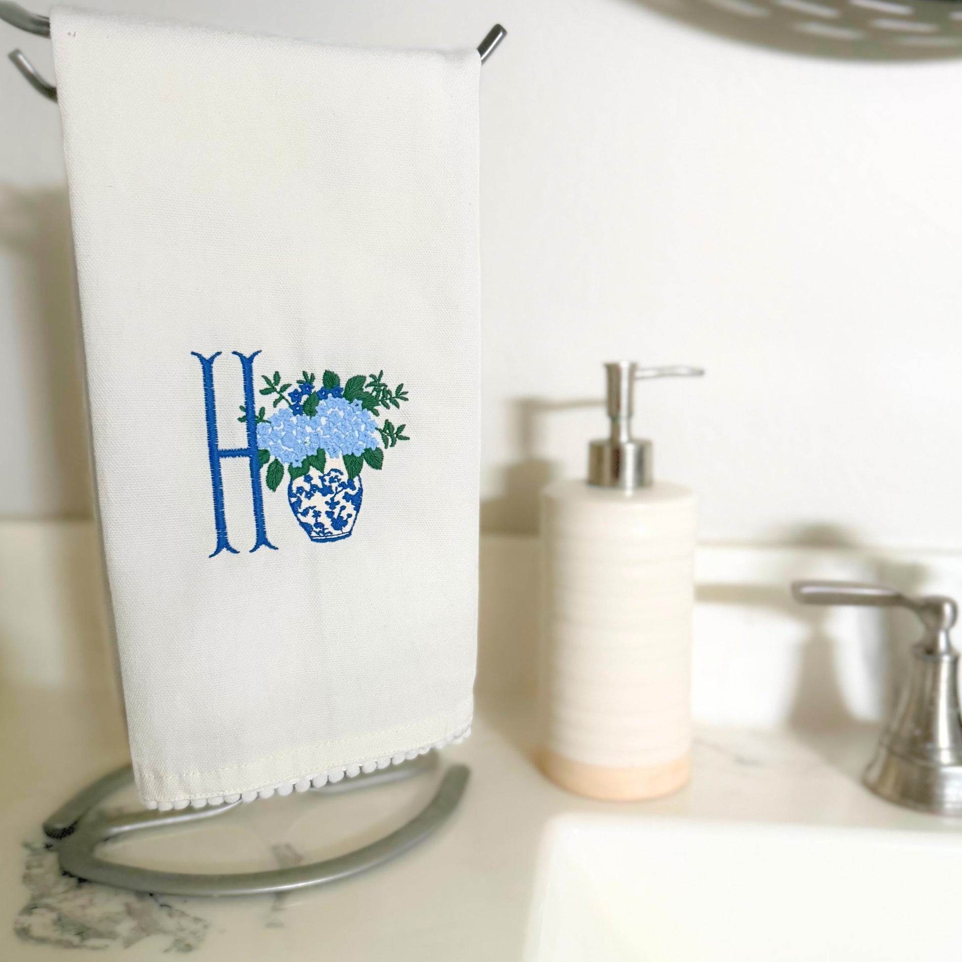 Personalized Hostess Gift Embroidered Towel Chinoiserie Gift Decor Cutting Board Engraved Gift Set Monogram Towel Custom Name Gift Idea Set
