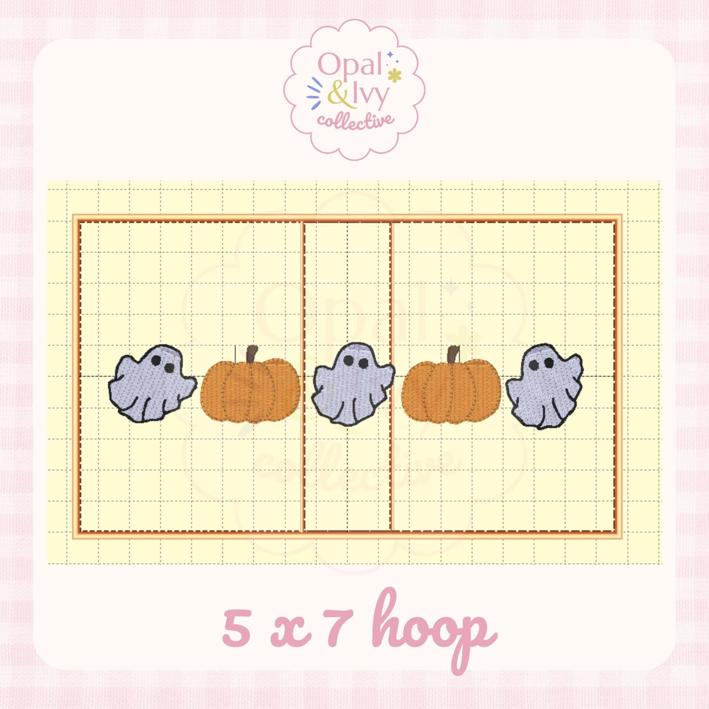 Ghost Embroidery File Halloween Pumpkin Digital Download For Embroidery Machine Boys Halloween Design Embroidery Download 5x7 Hoop 4x4 Hoop