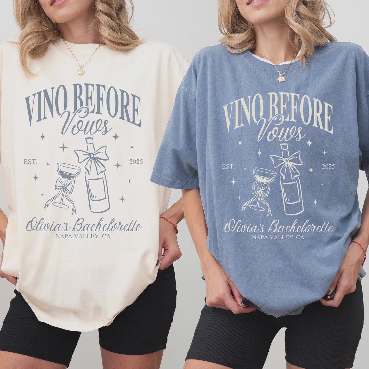 Custom Vino Before Vows Bachelorette Party Tee Comfort Colors Wine Themed Bachelorette Shirts Winery Girls Trip Wine Tasting Matching Tee