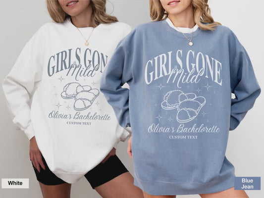 Girls Gone Mild Bachelorette Party Sweatshirt Comfort Colors Sweatshirt For Bachelorette Trip Matching Crewneck For Bridesmaids Girls Trip