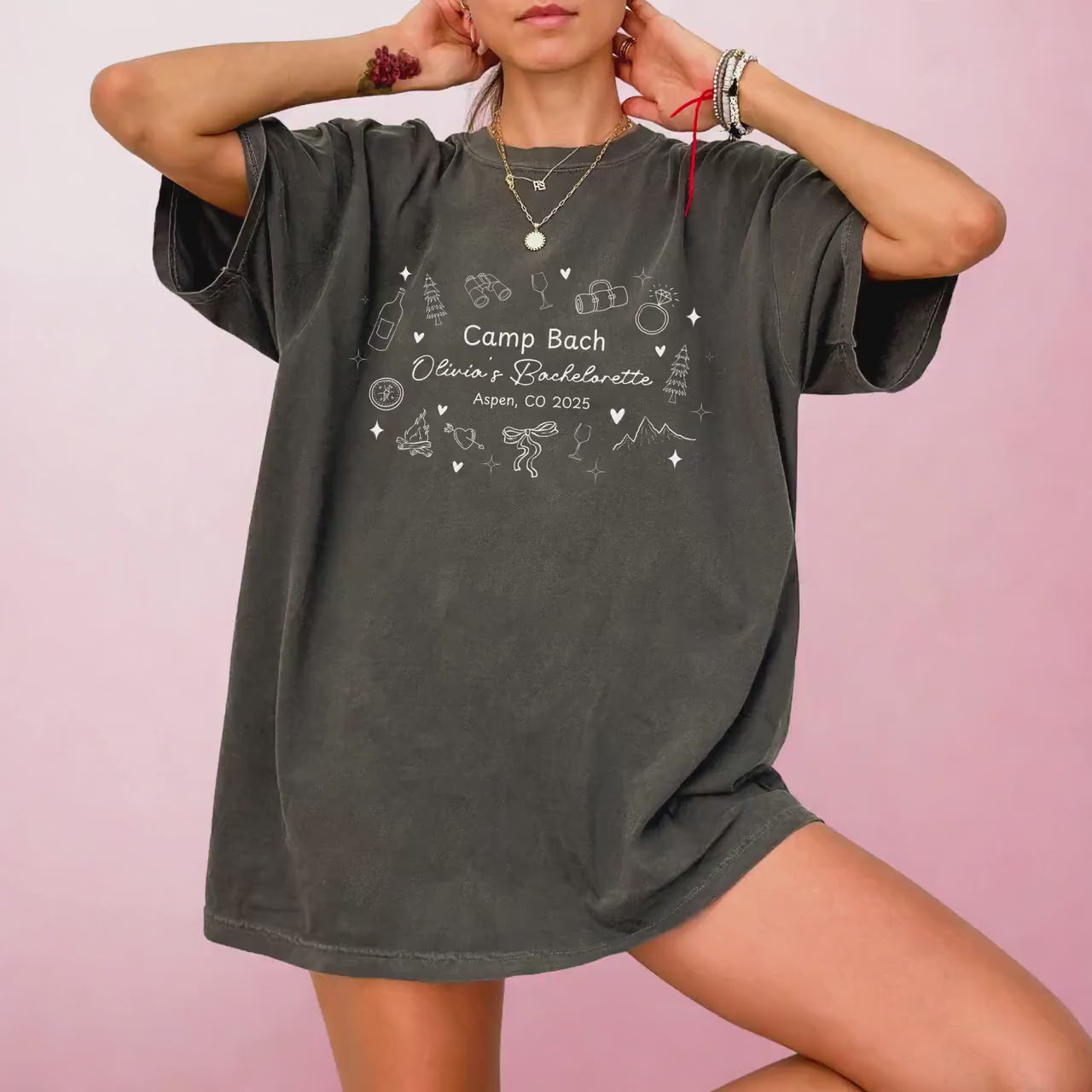 Personalized Camp Bachelorette Shirt Camping Themed Bachelorette Party Custom Group Bridesmaid Matching Tee Camping Trip Bach Party Ideas