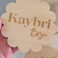 Personalized Baby Name Announcement Sign Wood Circle Custom Engraved Name Sign for Newborn Pictures Hospital Photo Prop Baby Plaque Keepsake